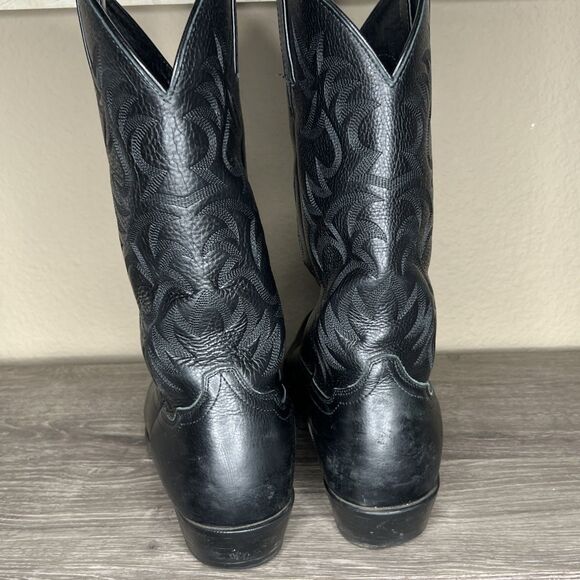 Ariat Heritage Deertan Men's Black Leather Cowboy Boots Size 10 EE Western - Picture 5 of 12